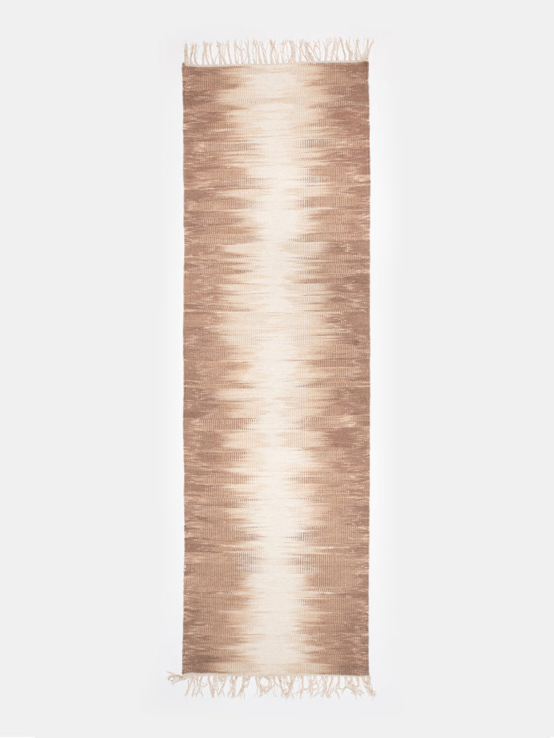 Wool Ikat Runner in Fawn