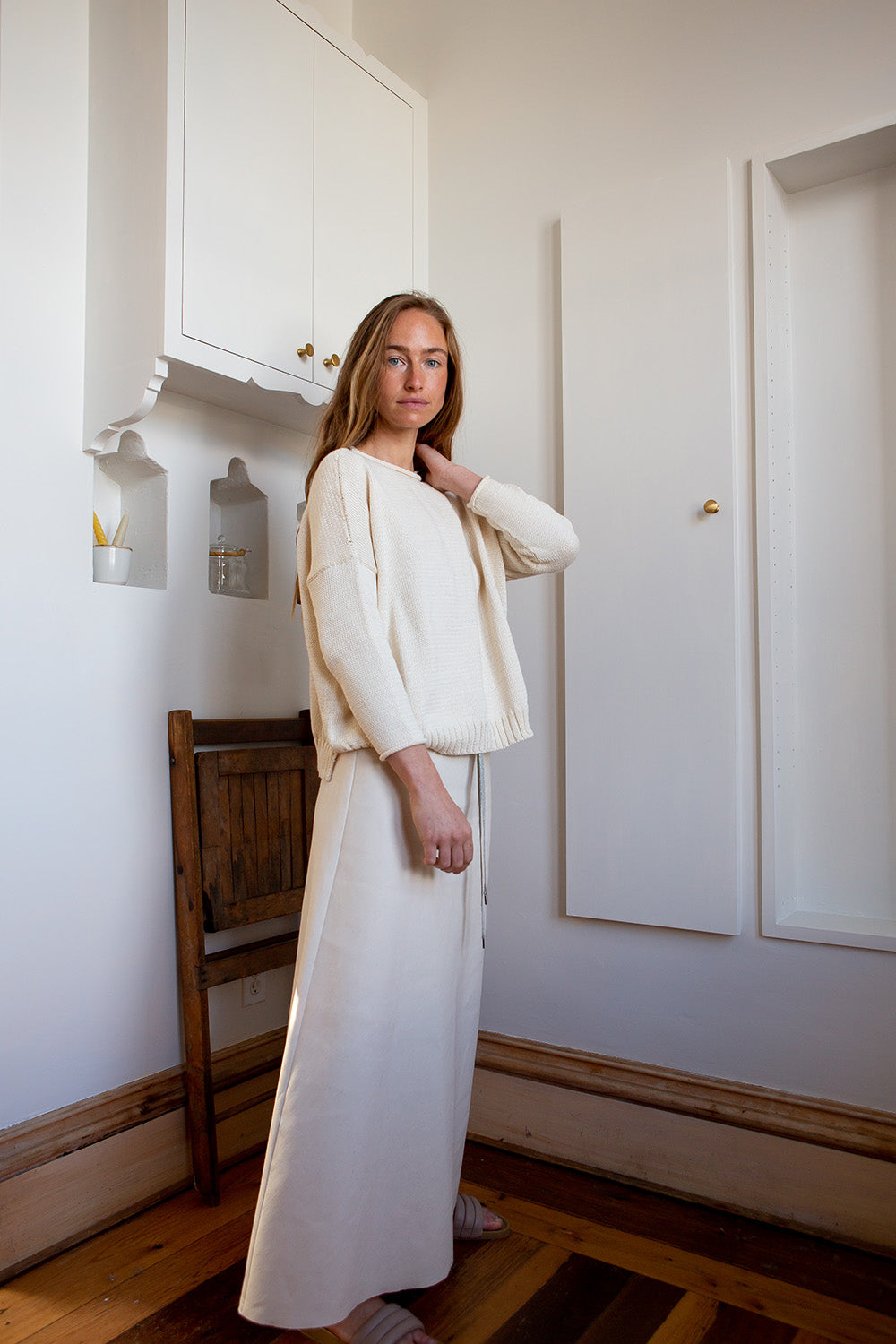 Erica Tanov | Organic Cotton Rollneck Sweater - Natural
