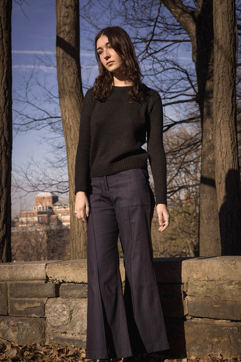 Isla Baby Alpaca Silk Sweater In Black