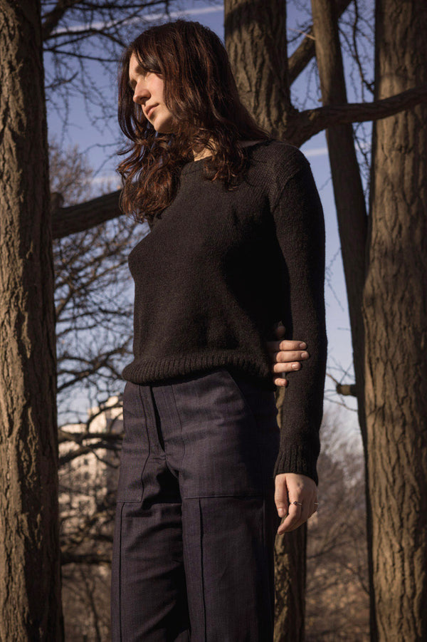 Isla Baby Alpaca Silk Sweater In Black