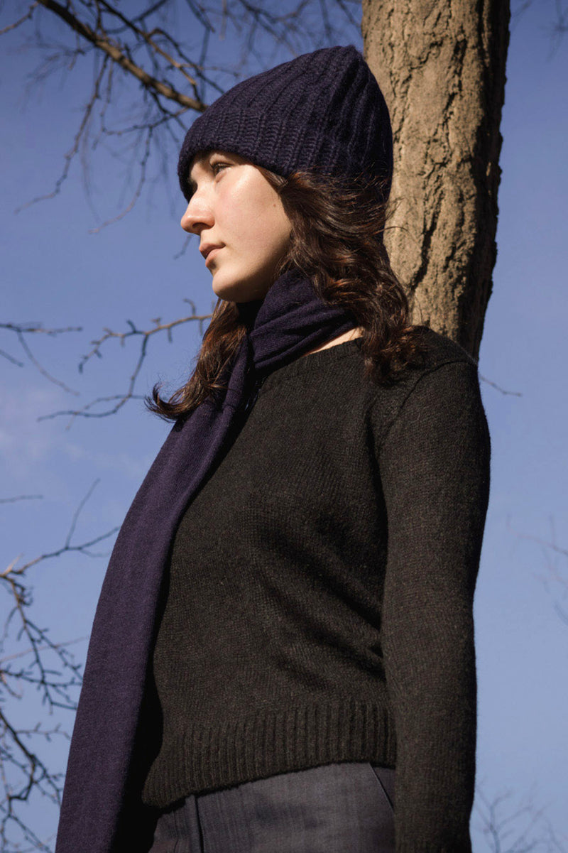 Isla Baby Alpaca Silk Sweater In Black