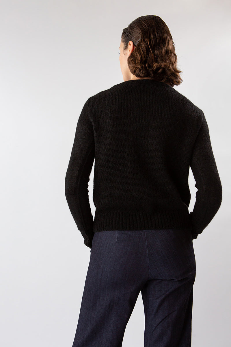 Isla Baby Alpaca Silk Sweater In Black