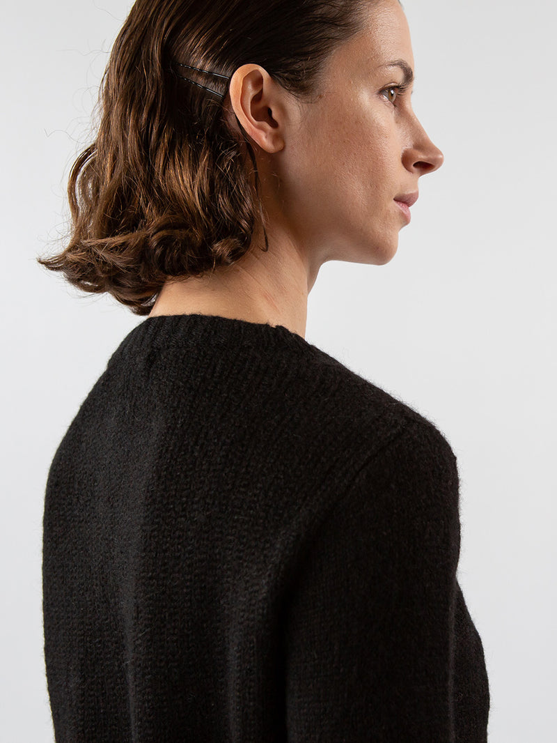 Isla Baby Alpaca Silk Sweater In Black