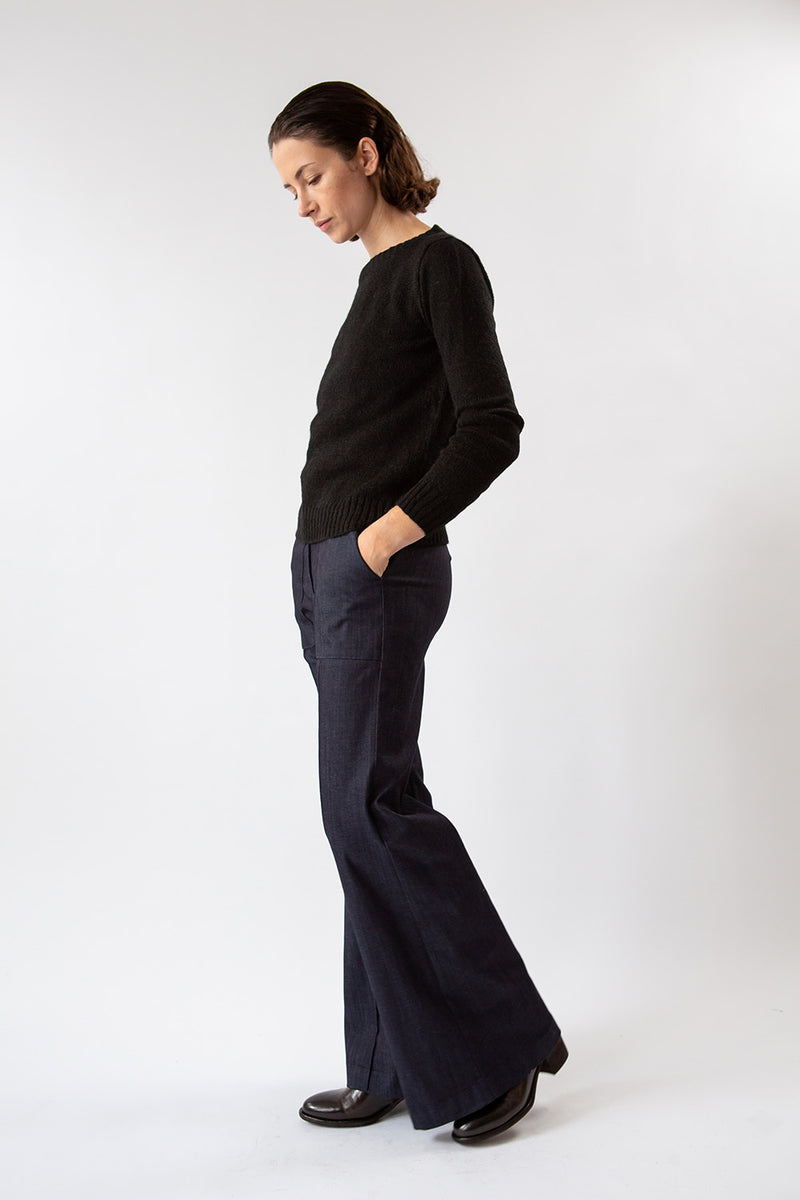 Isla Baby Alpaca Silk Sweater In Black