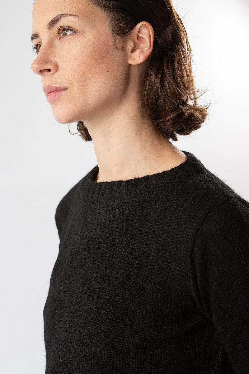 Isla Baby Alpaca Silk Sweater In Black