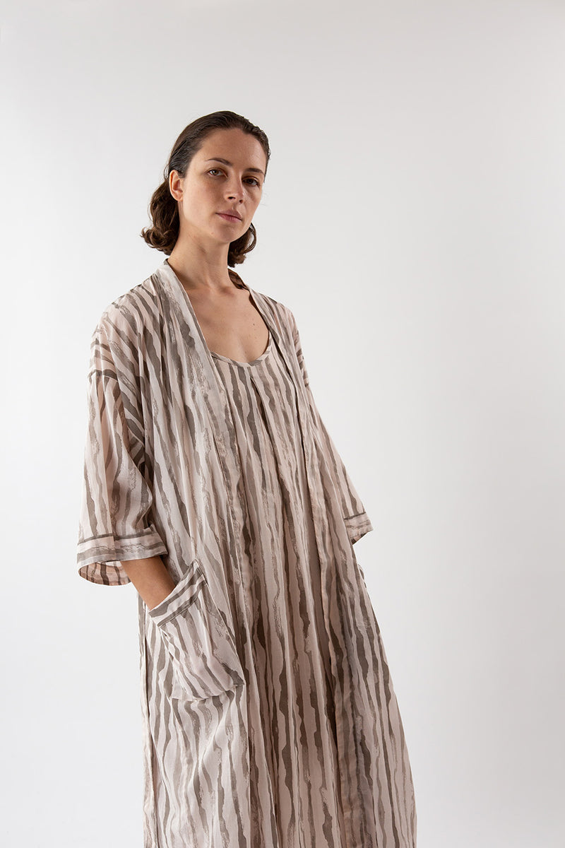 Jaqueline Cotton Robe in Alder