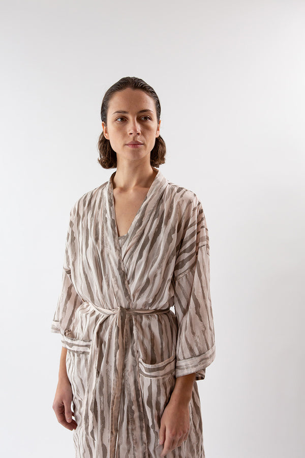 Jaqueline Cotton Robe in Alder