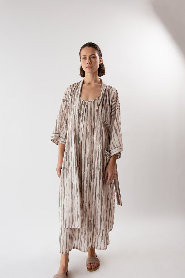 Jaqueline Cotton Robe in Alder