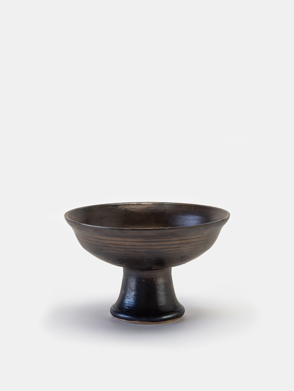 Jessie Williams Ceramic Pedestal Bowl in Black Glaze