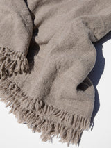 Khadi Wool Hand Woven Blanket in Bark