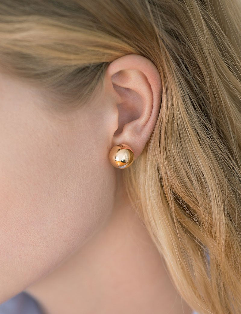 Kathleen Whitaker Gold Sphere Stud