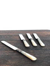 Set of 4 Silver and Mother of Pearl Knives