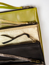 Esben Leather Laptop Folio in Lichen