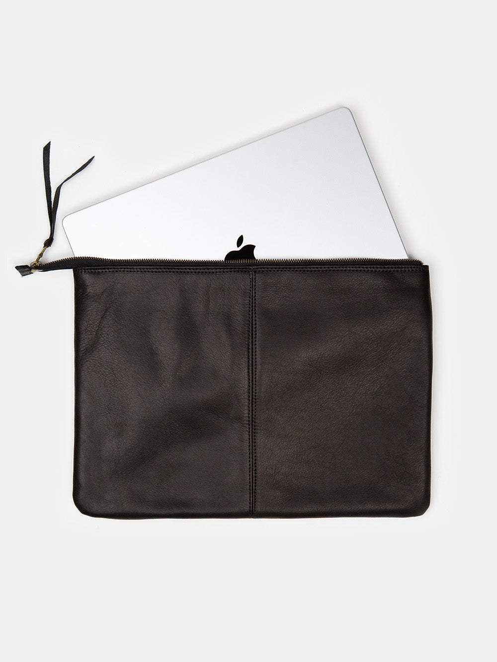 Esben Leather Laptop Folio in Black