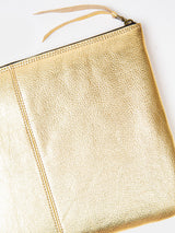 Esben Leather Laptop Folio in Gold