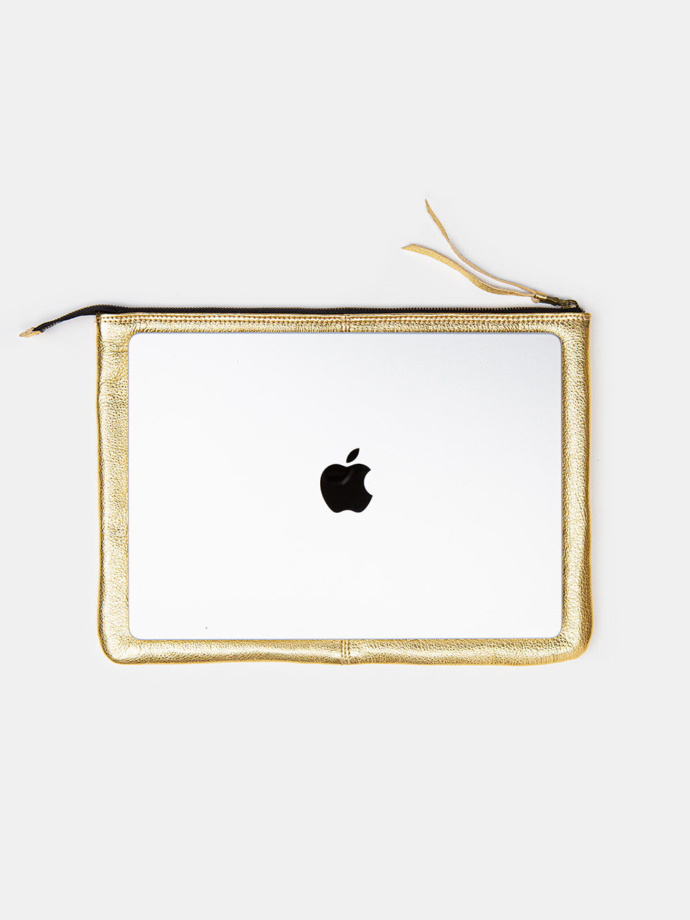 Esben Leather Laptop Folio in Gold