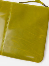 Esben Leather Laptop Folio in Lichen
