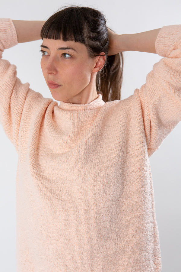 Lauren Manoogian Raw Rollneck Sweater In Petal