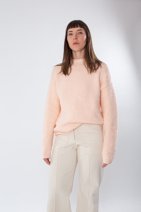 Lauren Manoogian Raw Rollneck Sweater In Petal