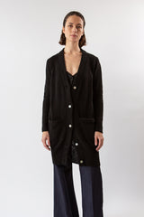 Lewisia Baby Alpaca and Silk Cardigan In Black