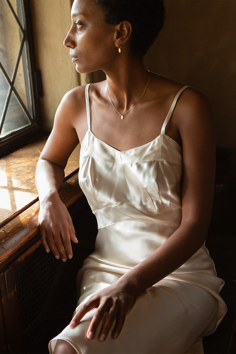 lola satin dress The Lola Beaded Corset with Satin Skirt Gown