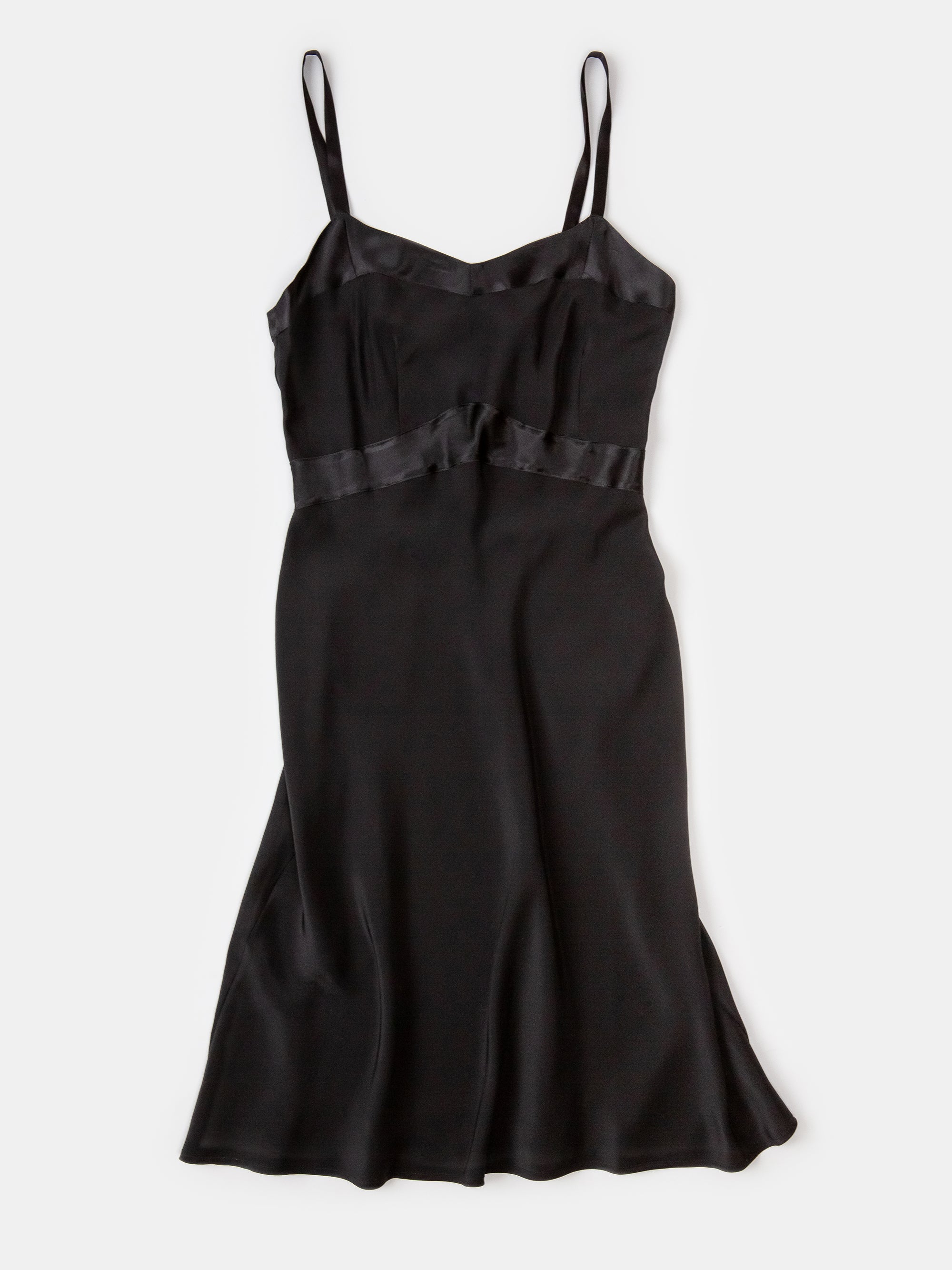 Lola Silk Charmeuse Slip Dress In Black