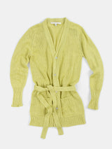 Pima Cotton Belted Cardigan in Limon