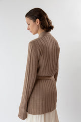 Pima Cotton Lounge Cardigan in Dove