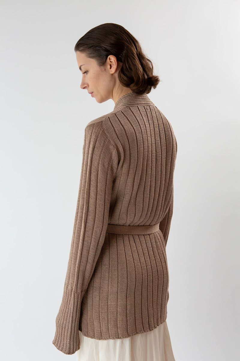 Pima Cotton Lounge Cardigan in Dove