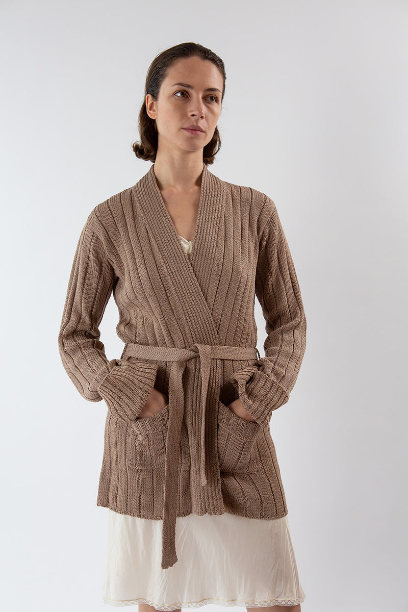Pima Cotton Lounge Cardigan in Dove