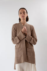 Pima Cotton Lounge Cardigan in Dove