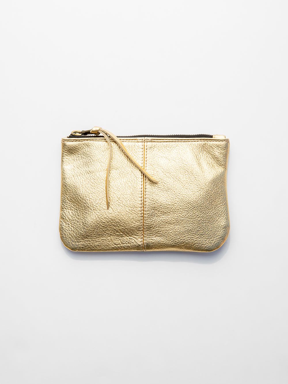 PRE-ORDER Elodie Leather Makeup Bag in Gold