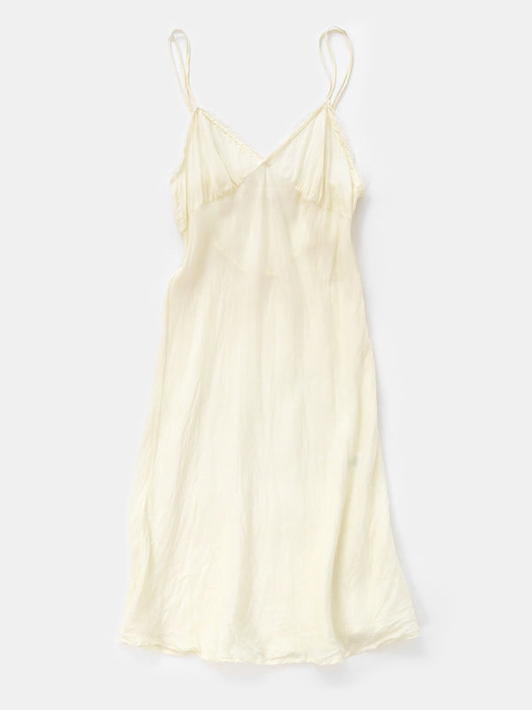 Maude Silk Slip Dress in Ivory