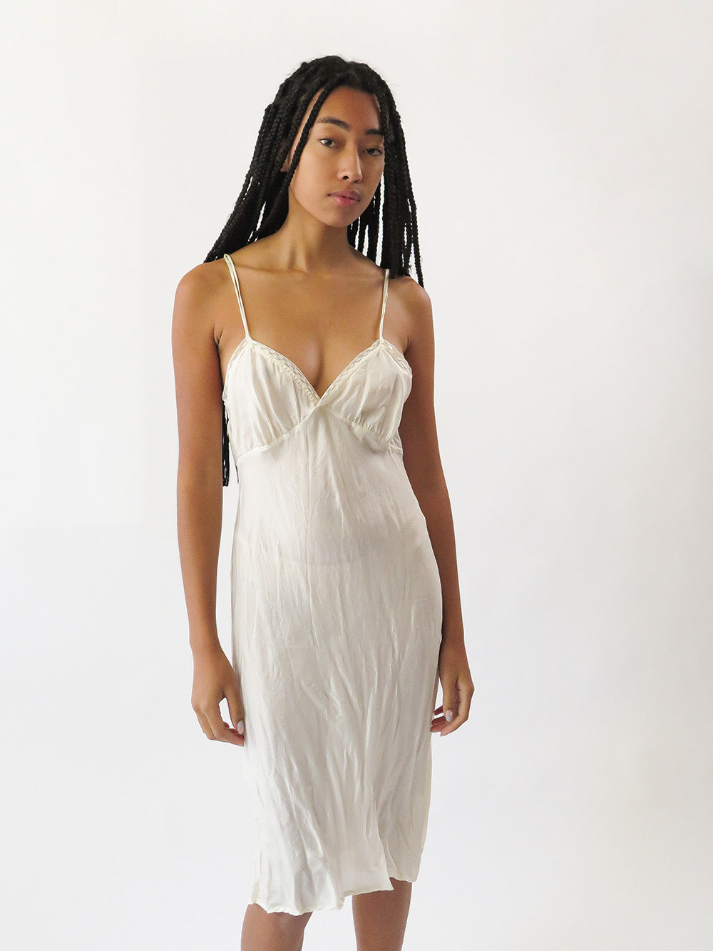 Erica Tanov  Maude Silk Slip Dress - Ivory