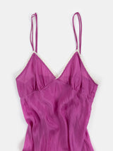 Maude Petal Silk Slip Dress in Lilac