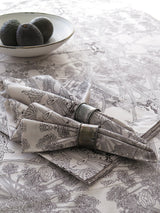 Botanicus Napkin Set in Dove/Dark Chocolate
