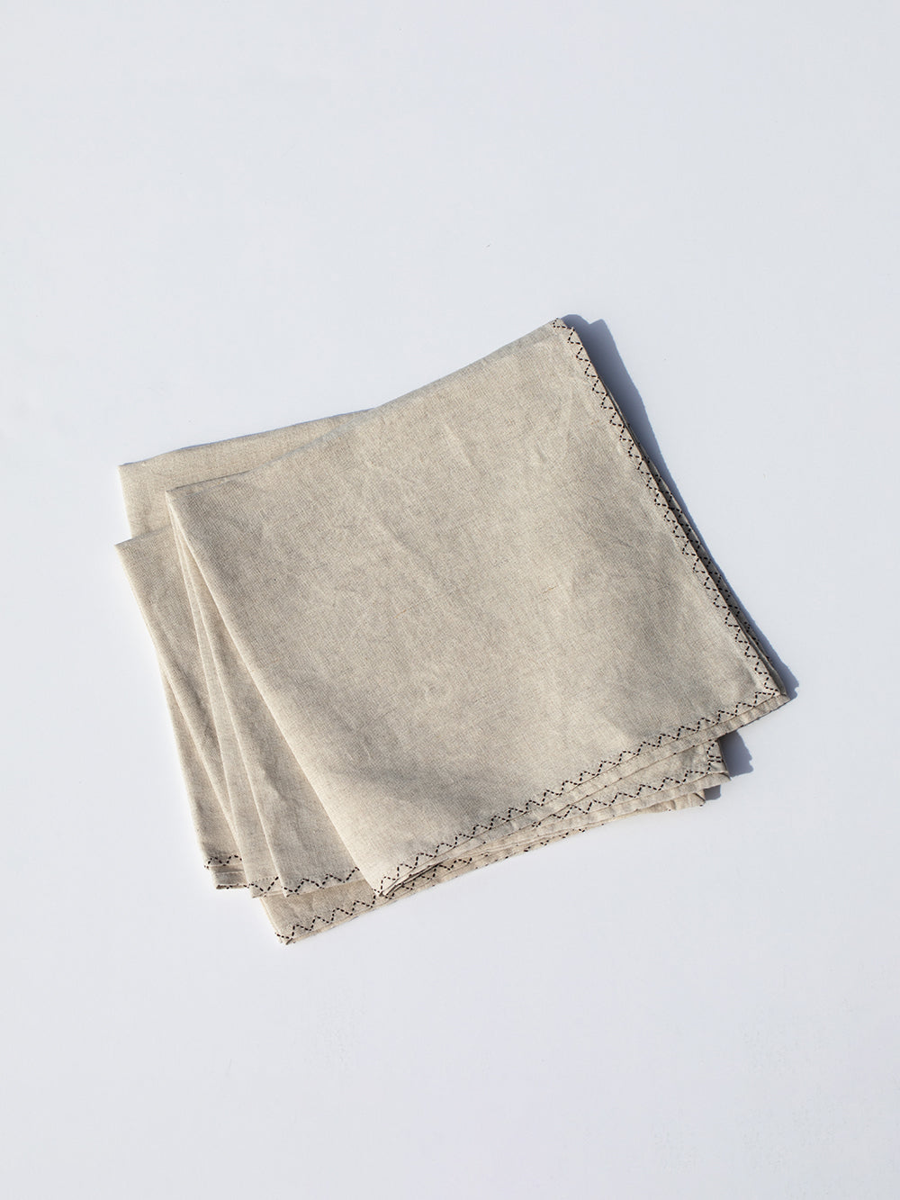 Mountain Napkin in Hand-Embroidered Linen