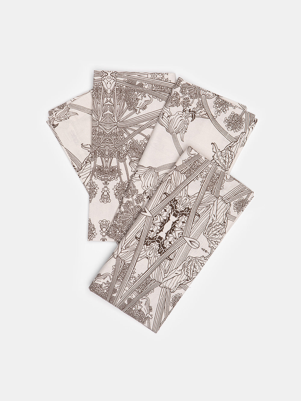 Botanicus Napkin Set in Dove/Dark Chocolate