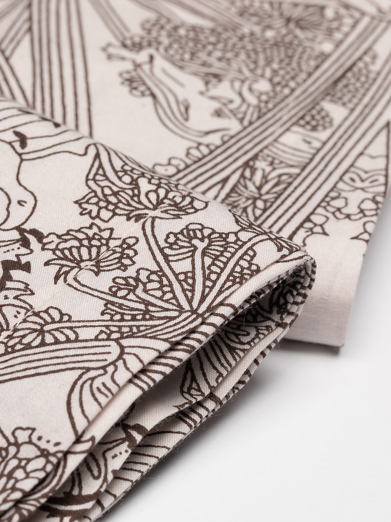 Botanicus Napkin Set in Dove/Dark Chocolate