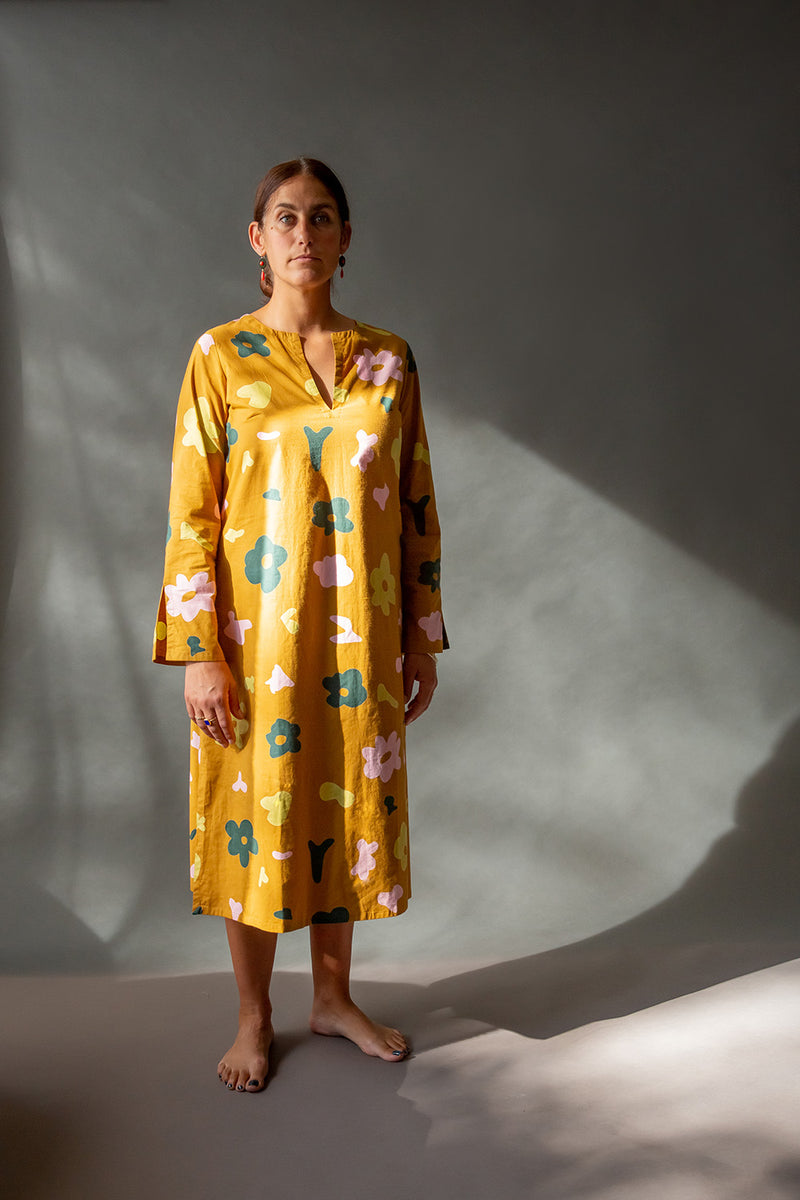 Nava Cotton Dress In Fiore