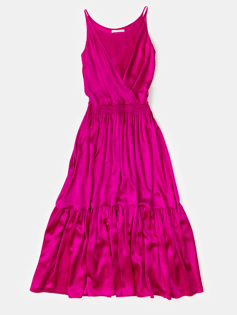 Odette Silk Charmeuse Gown in Ruby