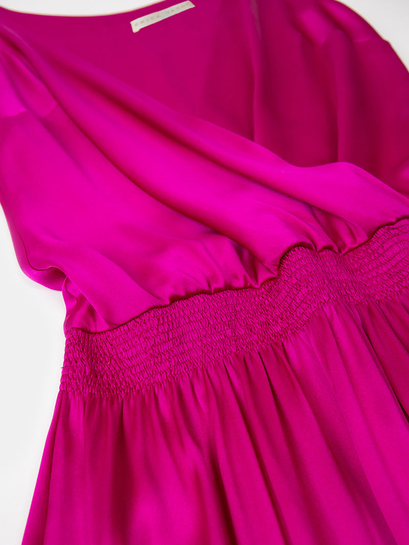 Odette Silk Charmeuse Gown in Ruby