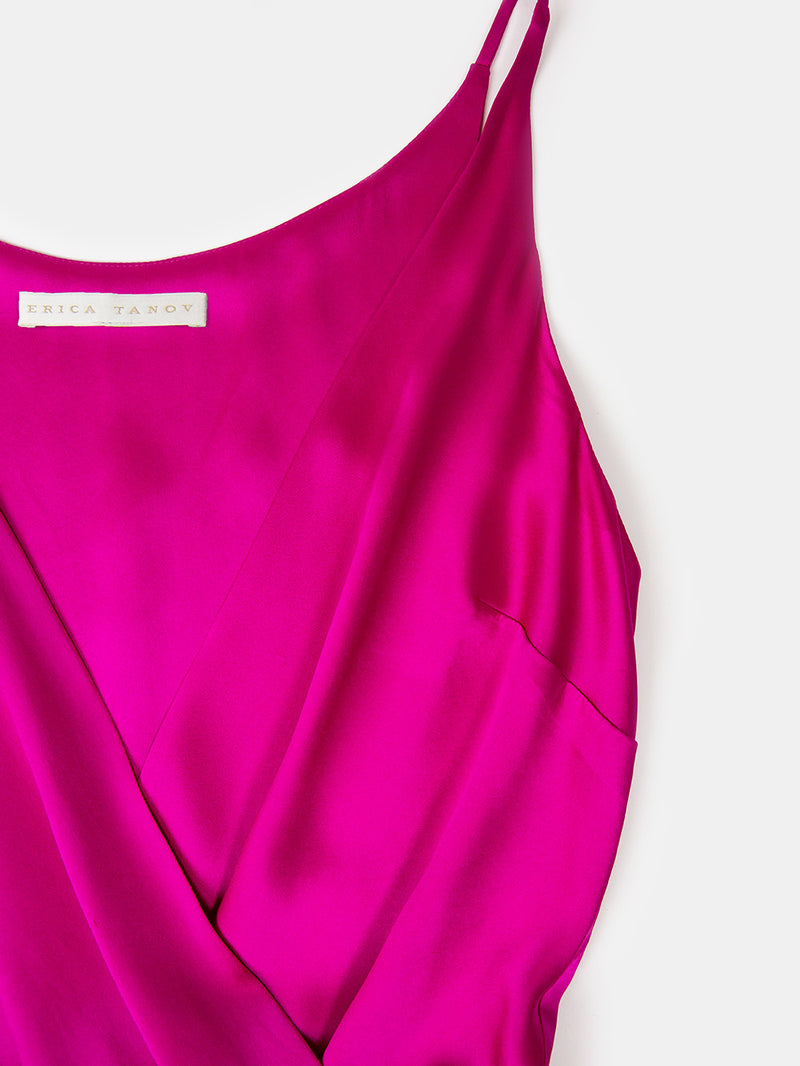 Odette Silk Charmeuse Gown in Ruby