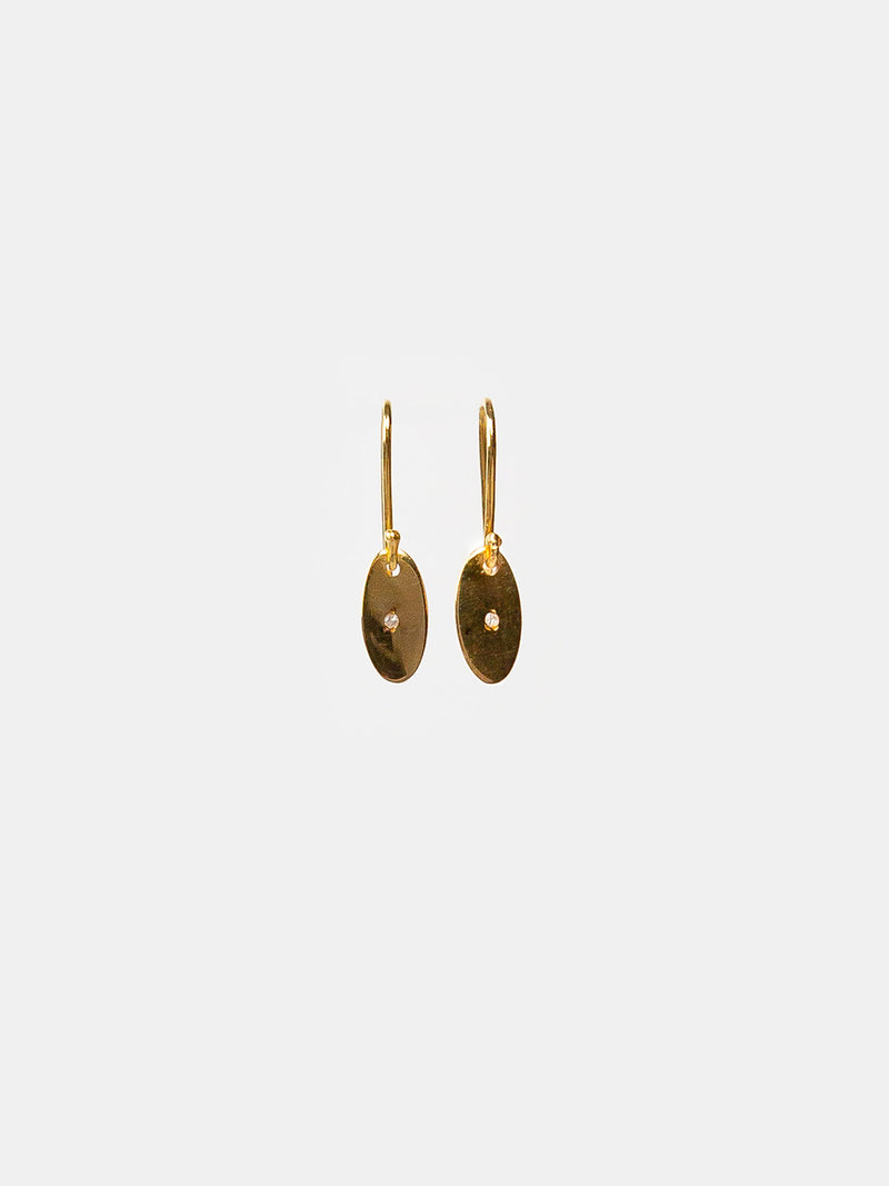 Ovum 14k Gold and Diamond Earrings