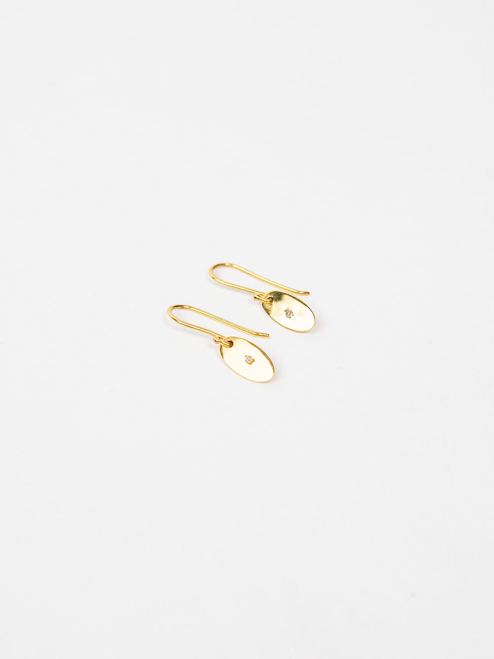 Ovum 14k Gold and Diamond Earrings