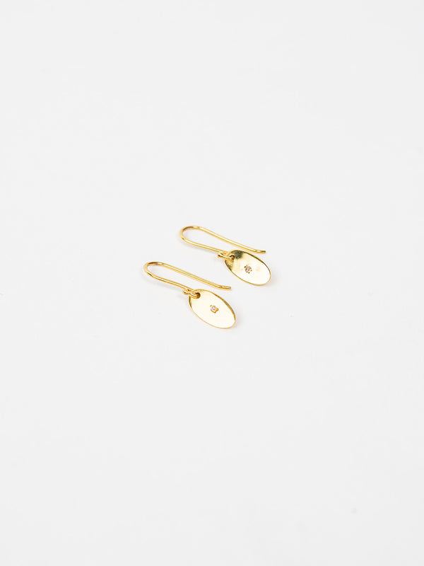 Ovum 14k Gold and Diamond Earrings