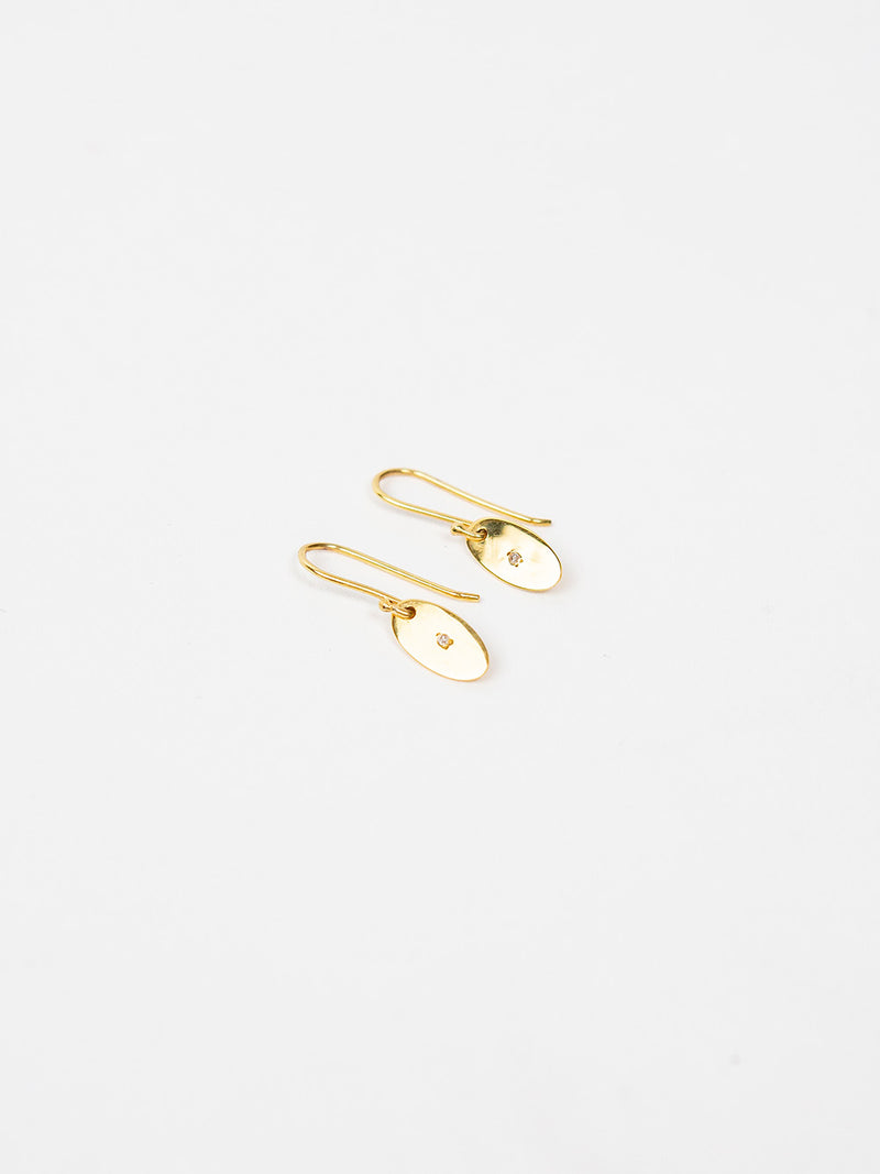 Ovum 14k Gold and Diamond Earrings