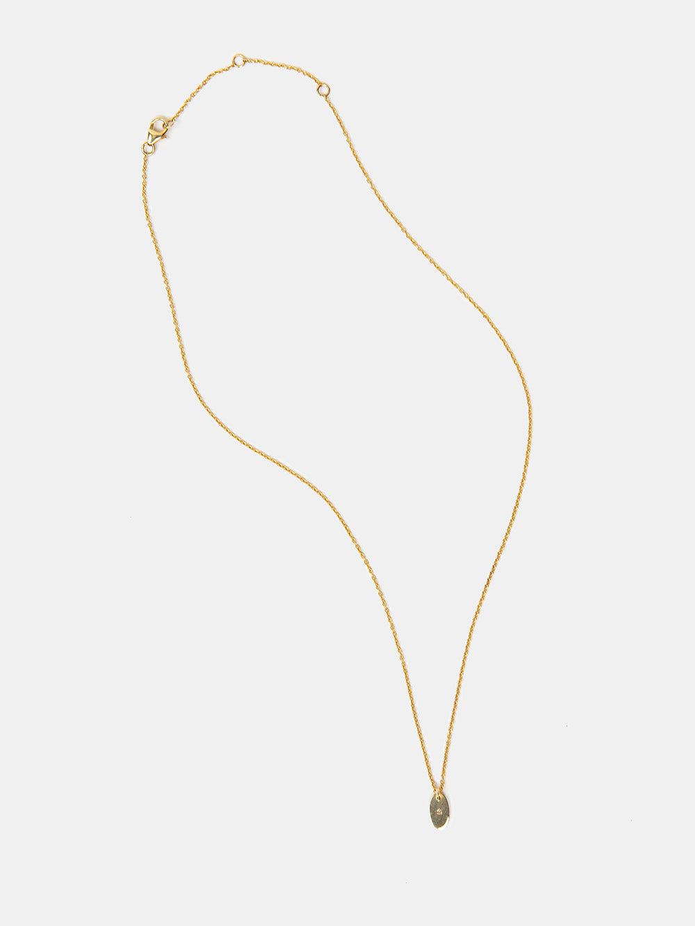 Ovum 14k Gold and Diamond Necklace