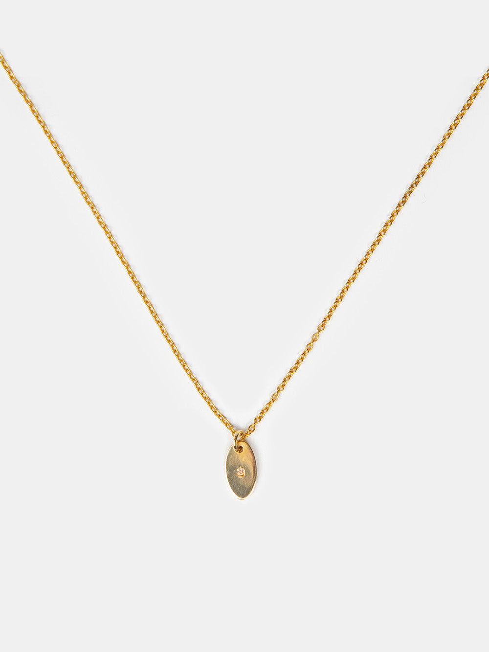 Ovum 14k Gold and Diamond Necklace