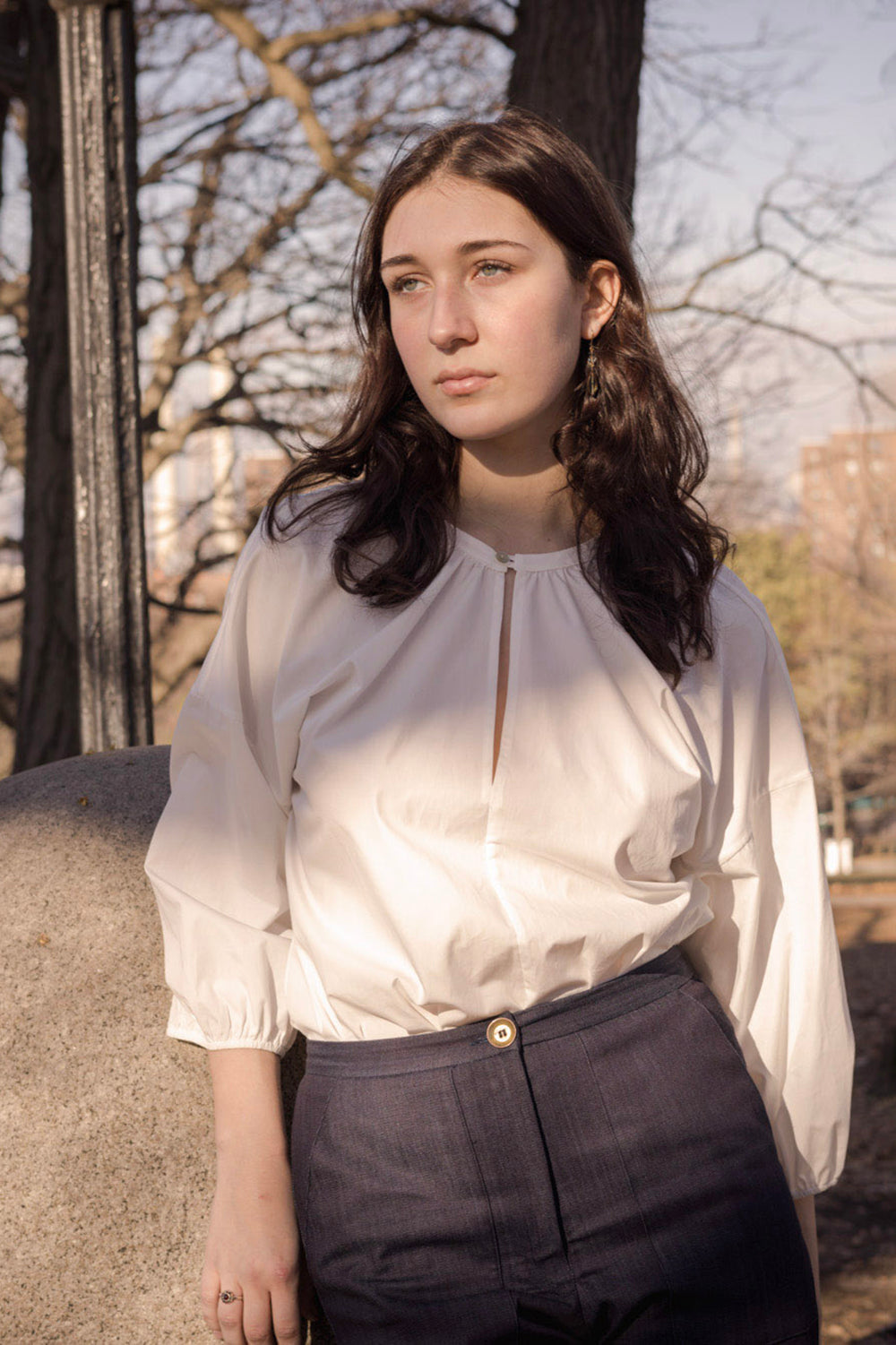 Patricia Cotton Blouse in Ivory